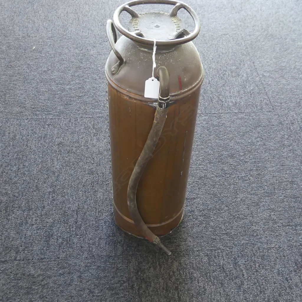 VINTAGE COPPER FIRE EXTINGUISHER H.530mm Image 1++