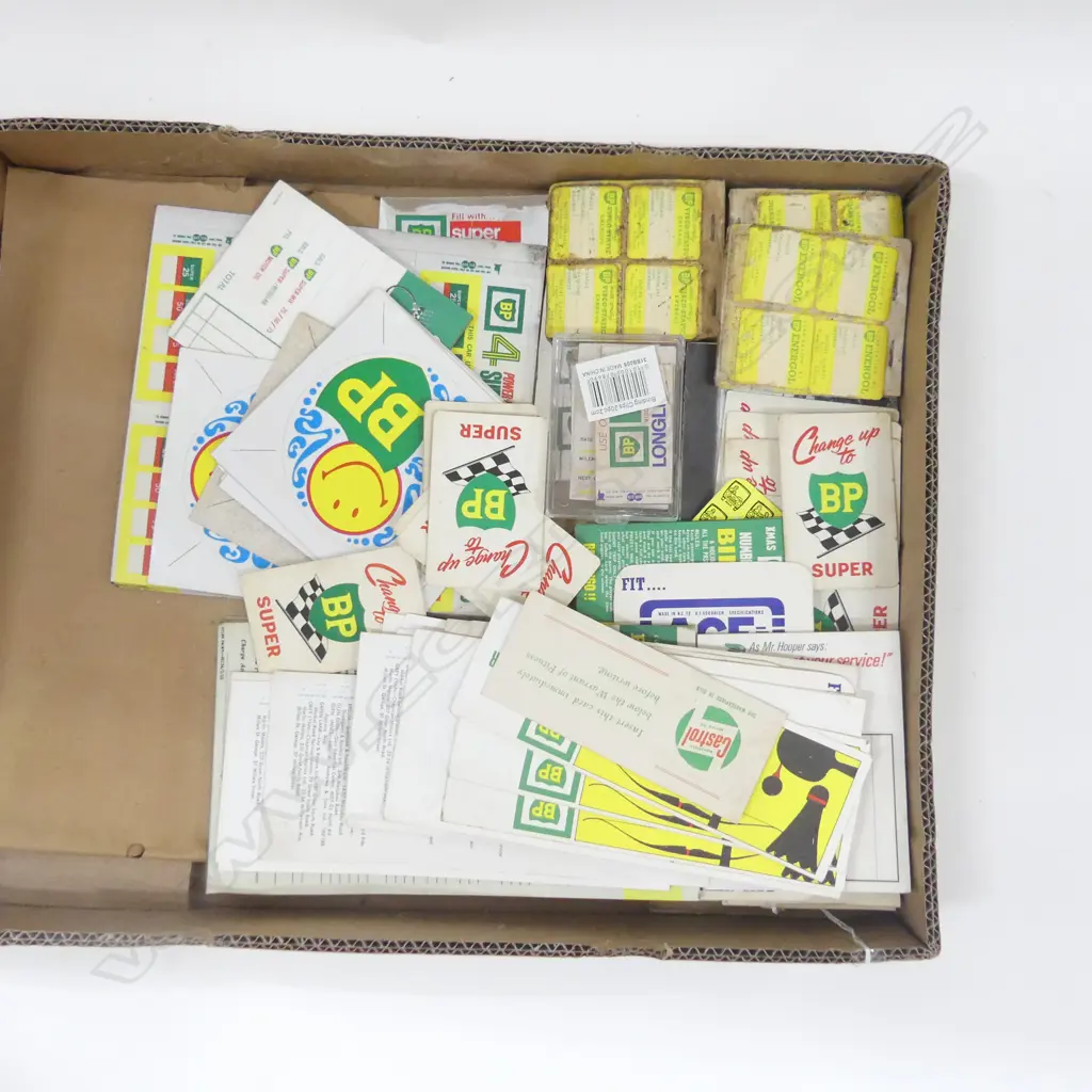 BOX LOT BP STICKERS ETC Image 1++