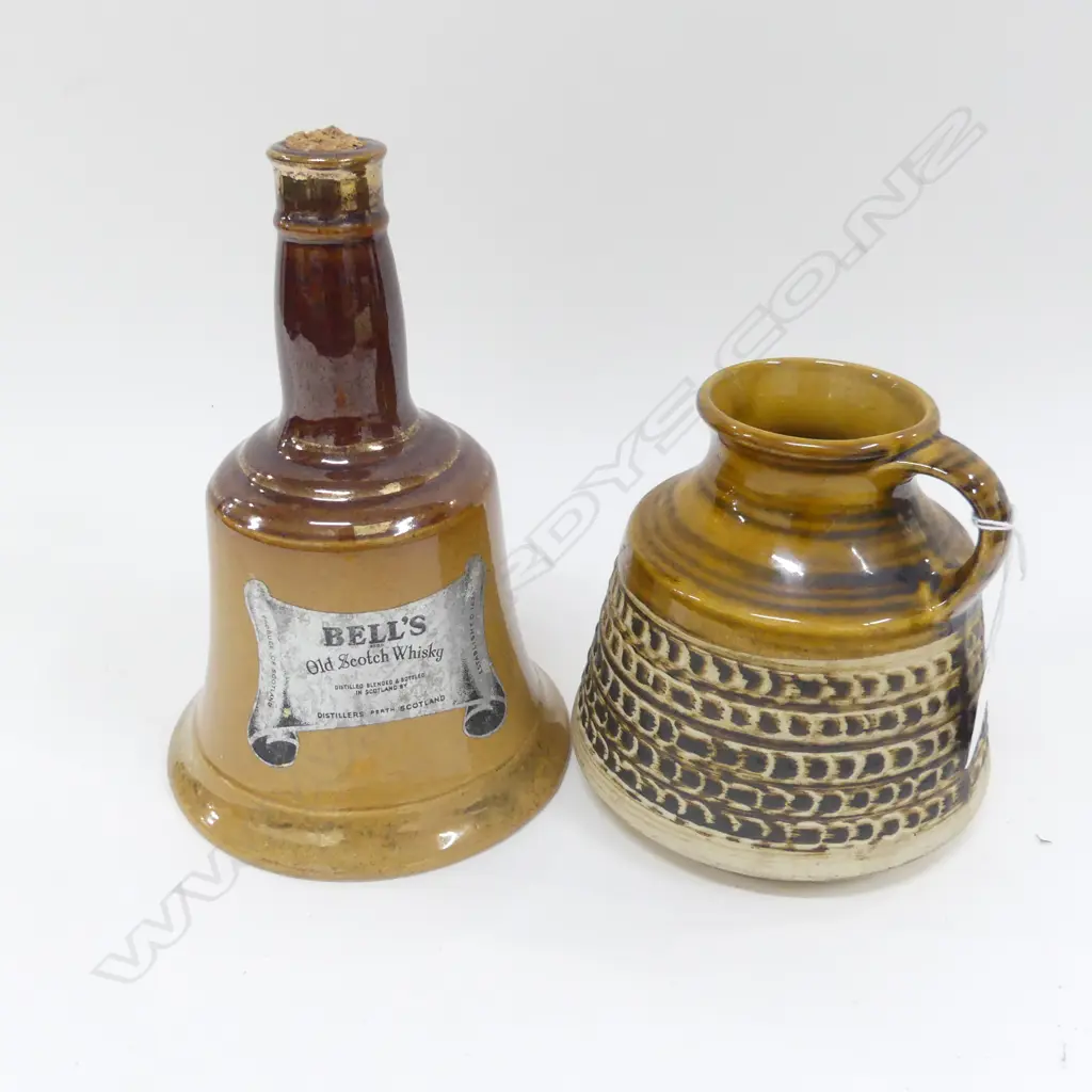 WEST GERMAN CERAMIC VASE + BELLS SCOTCH WHISKY BELL H.230mm Image 1++