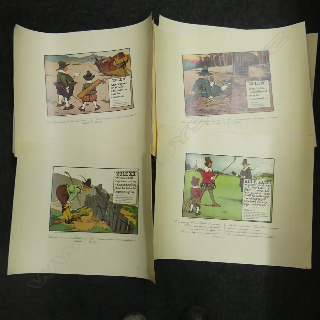 22 NOVELTY CROMBIE GOLF PRINTS Image 1++