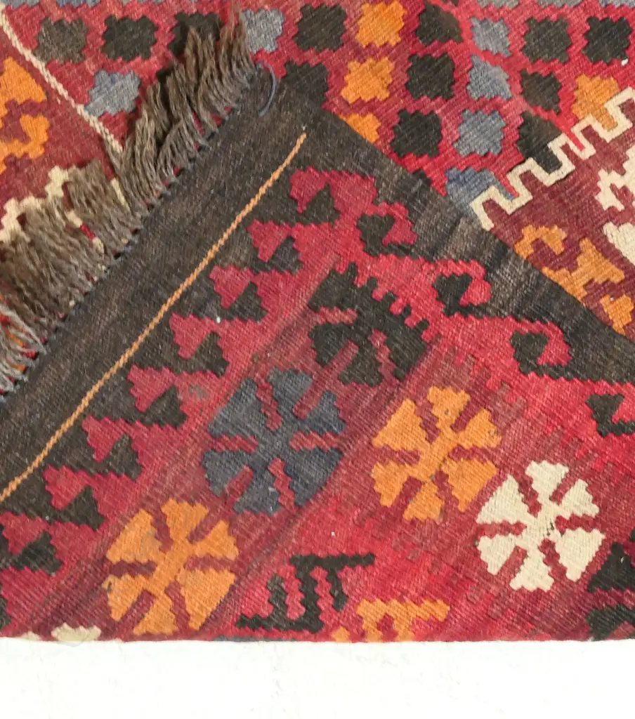 HANDWOVEN KILIM RUG, GEOMETRIC PATTERN, 2330 x 1720mm Image 1++