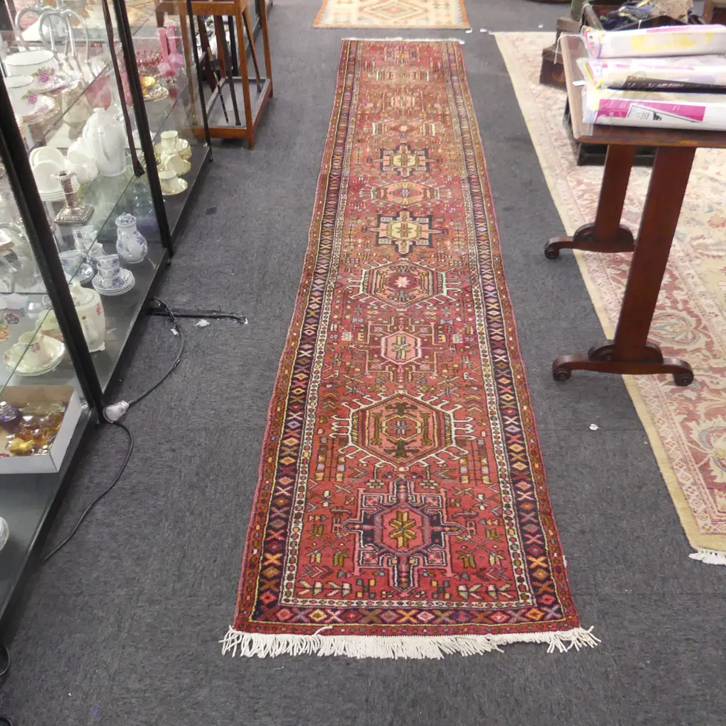 HAND KNOTTED WOOL PILE RUNNER 3900x710mm Image 1++