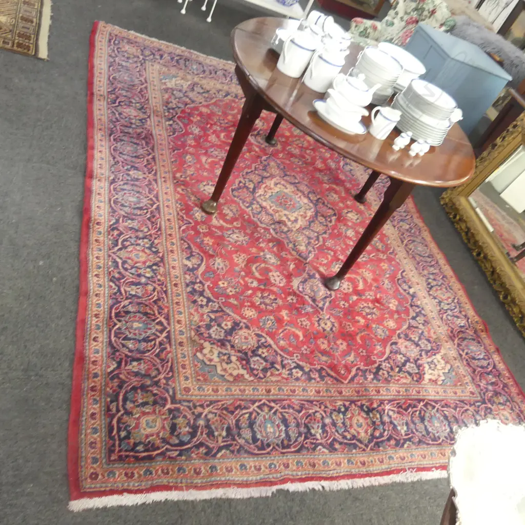 LARGE HAND KNOTTED WOOL PILE RUG 2950x1990mm Image 1++