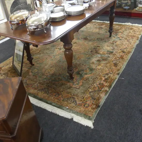 LGE MACHINE KNOTTED GREEN RUG 2720x1850mm