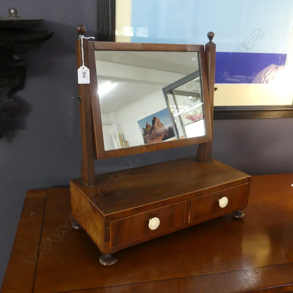 ANTIQUE TABLE TOP MIRROR W.410mm Image 1++