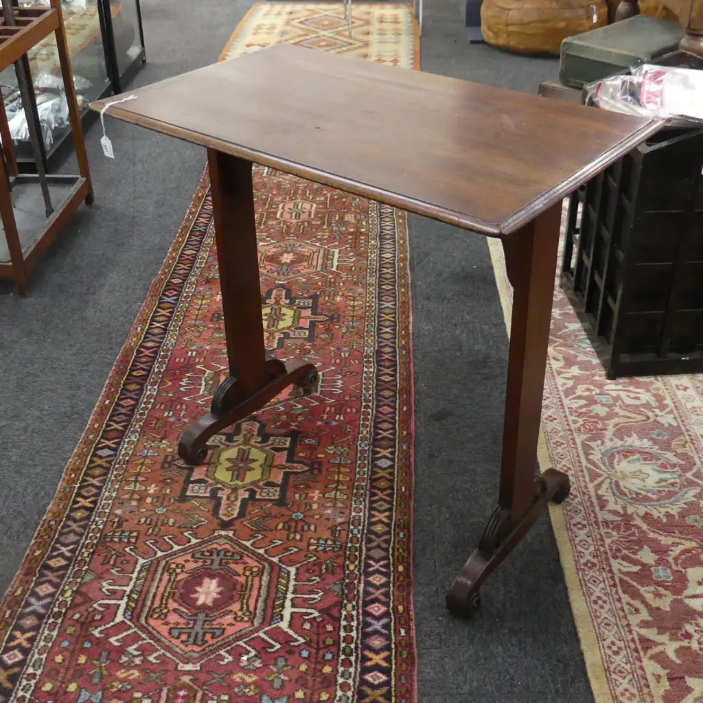 MAHOGANY SIDE TABLE - ENGLISH c.1890 800x480x750mm Image 1++