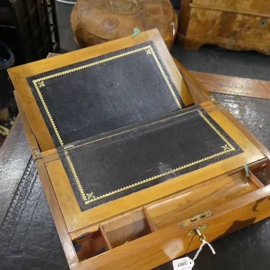 ANTIQUE WRITING BOX w. KEY W.400mm