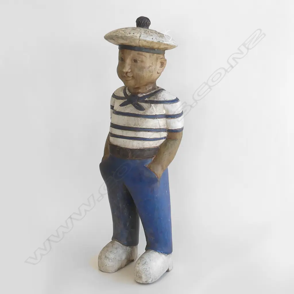 CARVED WOODEN SAILOR FIGURE H.750mm Image 1++