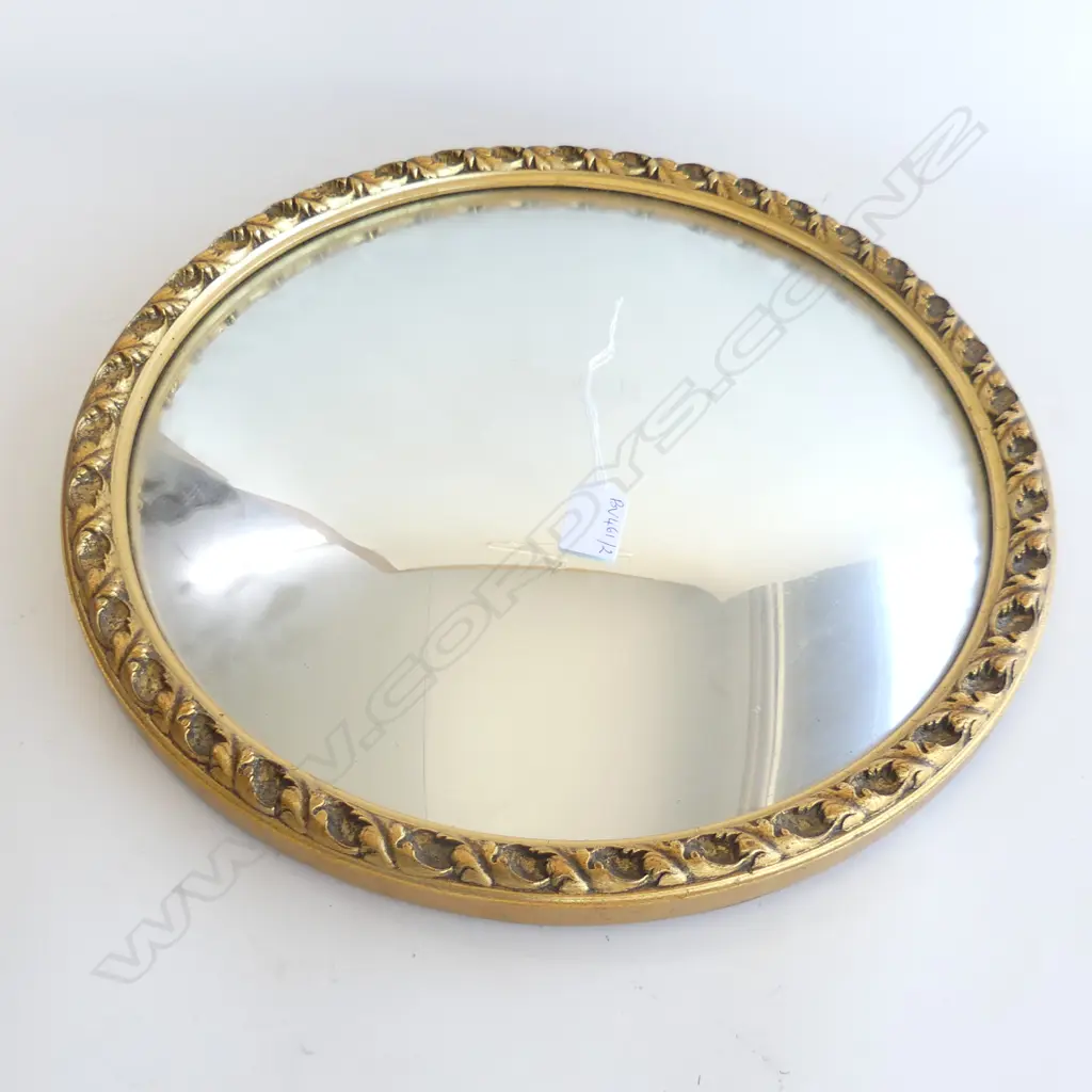 GILT FRAMED CONVEX MIRROR 450mm dia Image 1++
