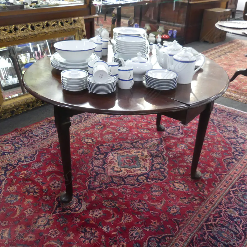 ANTIQUE ENGLISH MAHOGANY DROP LEAF TABLE c.1830 1200x460x700 Image 1++