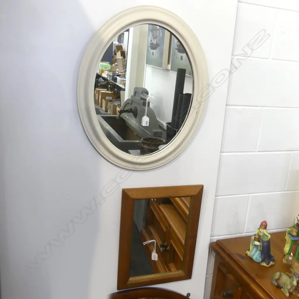2 MIRRORS; RECTANGULAR 475x350mm + OVAL 600x500mm Image 1++
