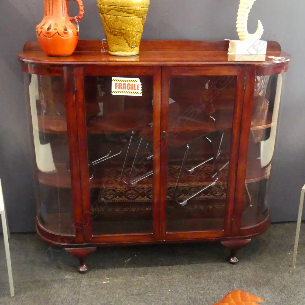 GLAZED CHINA CABINET 1300x340x1115mm Image 1++