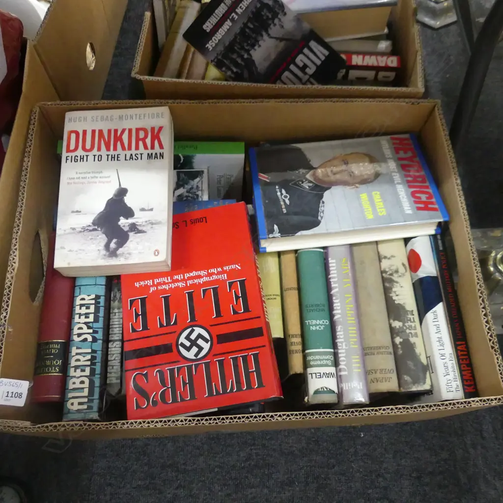 BOX OF ASST BOOKS WWII PACIFIC ETC Image 1++