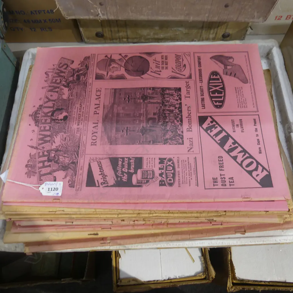 25 COPIES OF WEEKLY NEWS WWI & EARLIER Image 1++