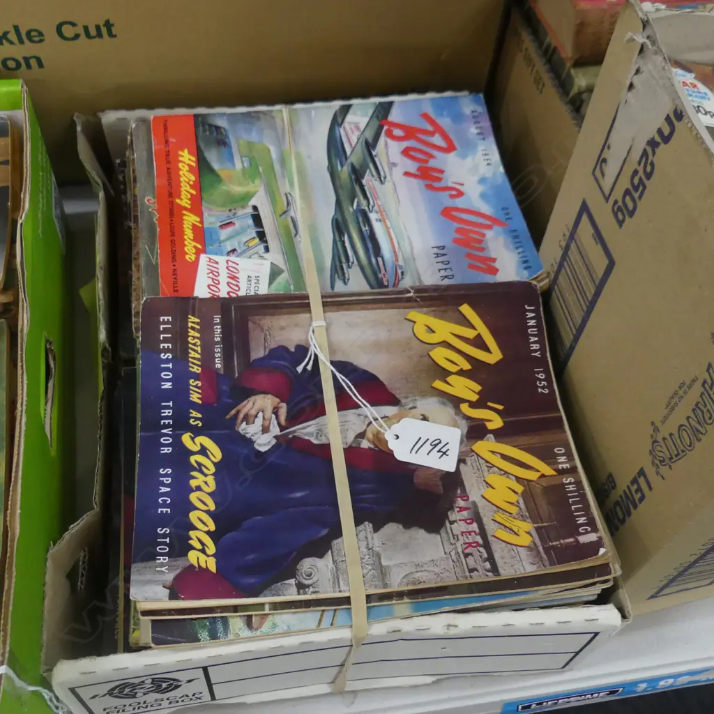 BOX LOT 1950s BOYS OWN MAGAZINES Image 1++