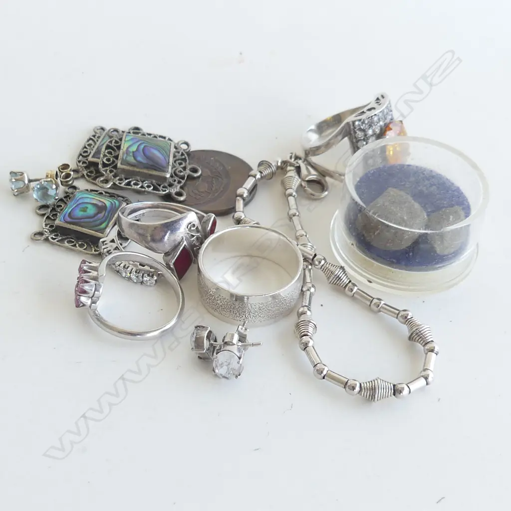 ASST. 925 SILVER JEWELLERY; RINGS ETC Image 1++