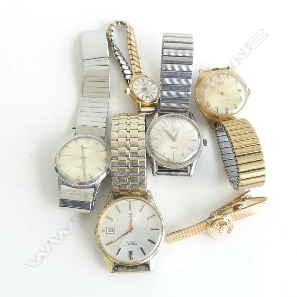 5 WATCHES + HORSE TIE CLIP Image 1++