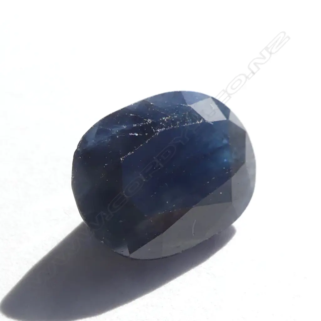 DEEP BLUE FACETED OVAL SAPPHIRE 4.35CT Image 1++