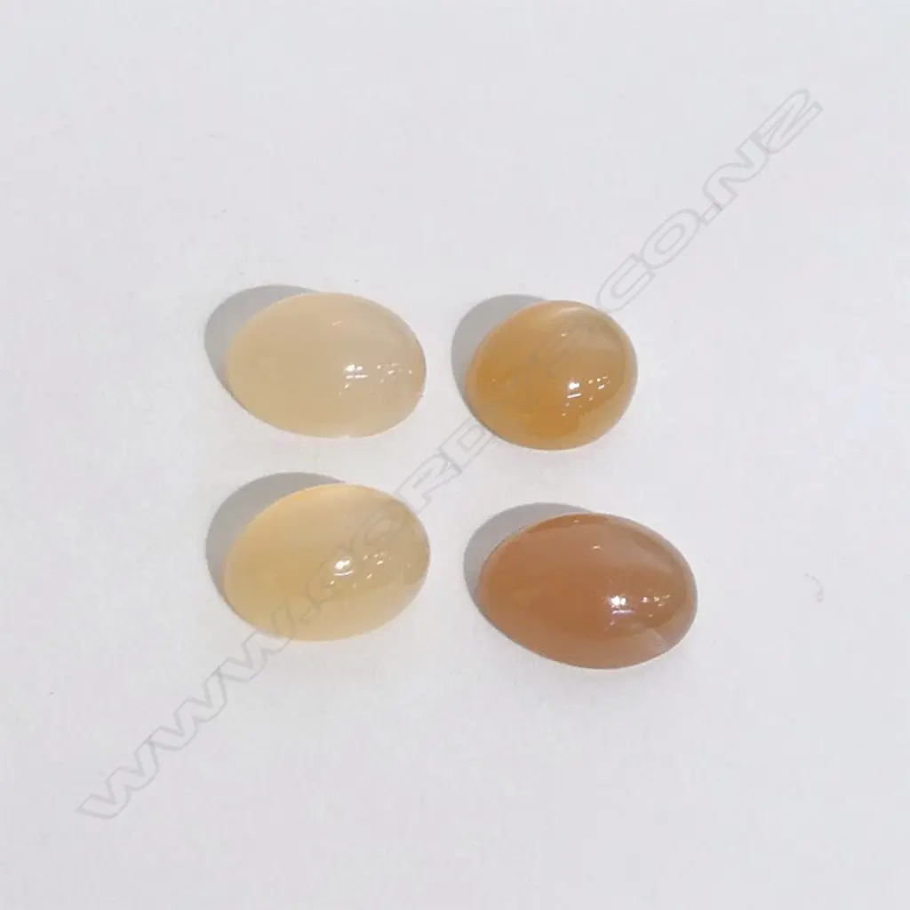 4 ORANGE CATS EYE MOONSTONES Image 1++