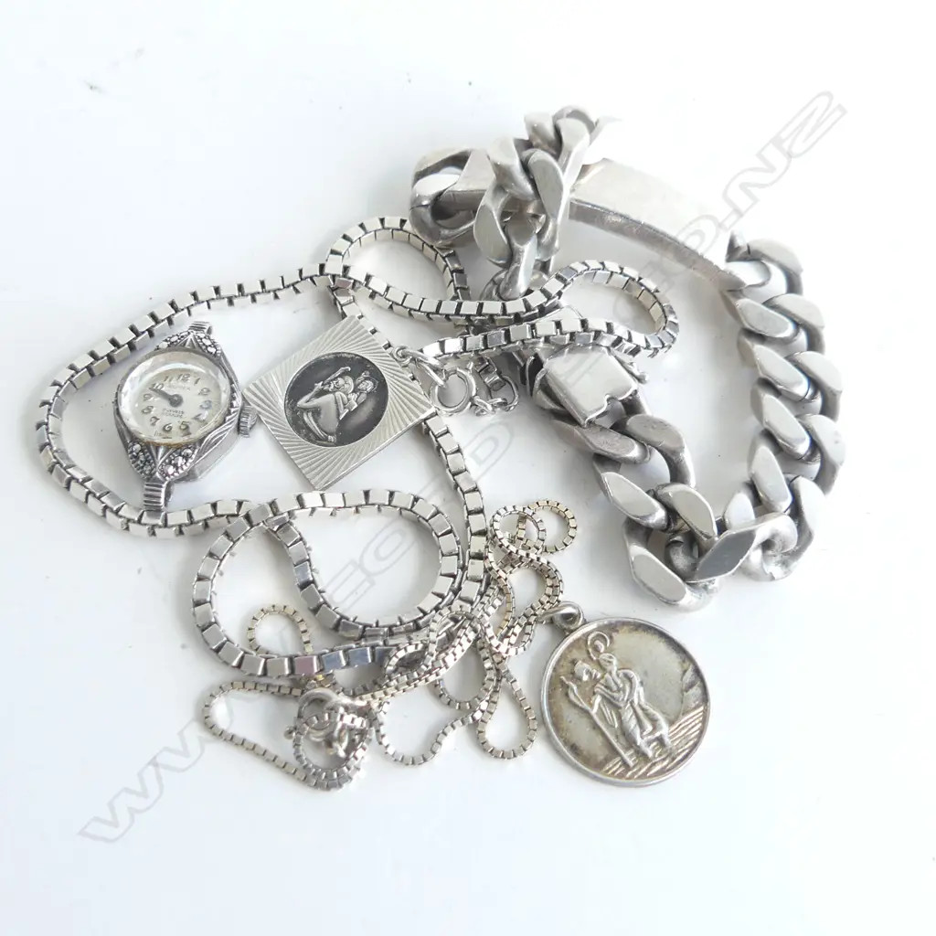 HEAVY 925 SILVER ID BRACELET 94 GRAMS ETC Image 1++