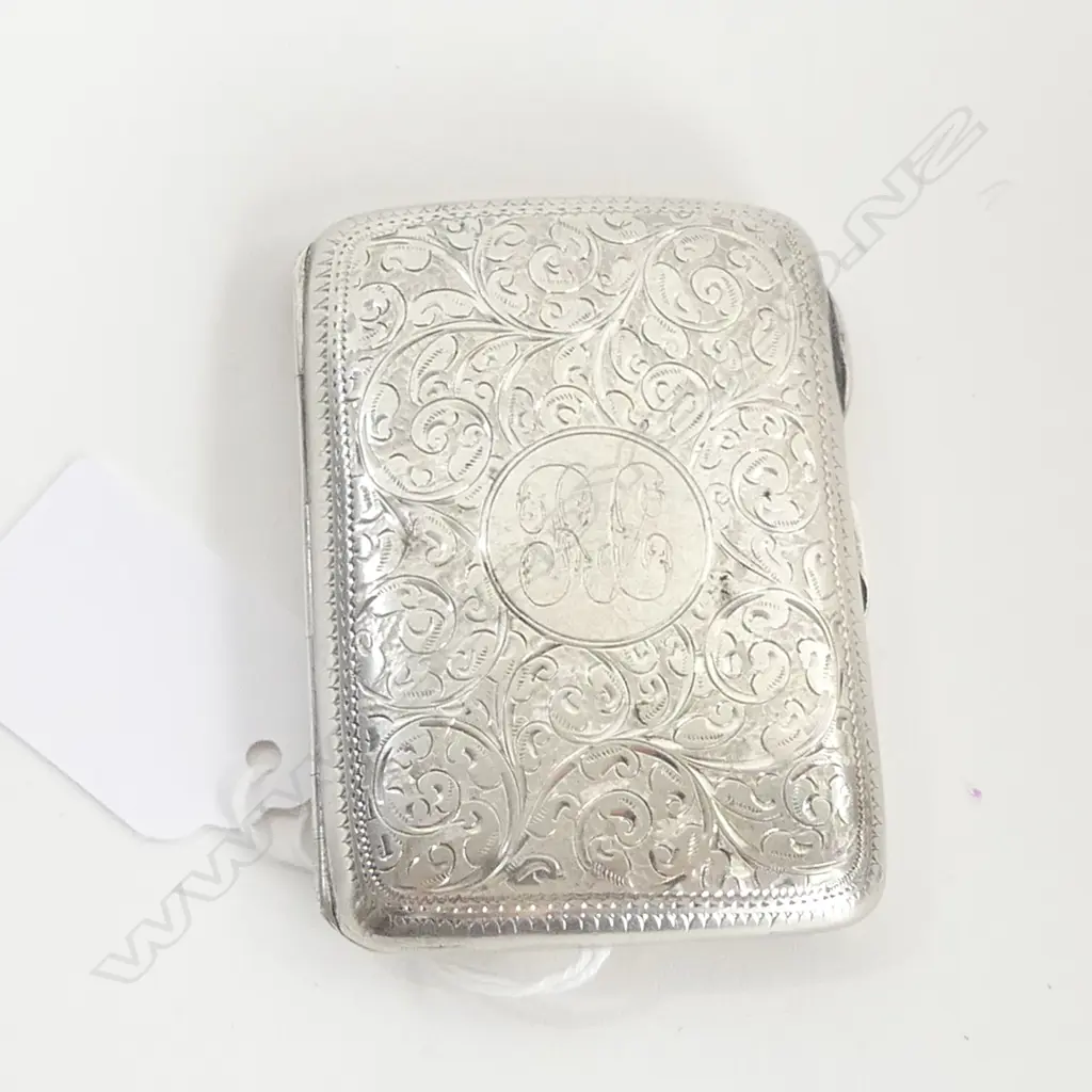 CHESTER 1898 SILVER SCROLL ENGRAVED CIGARETTE CASE Image 1++
