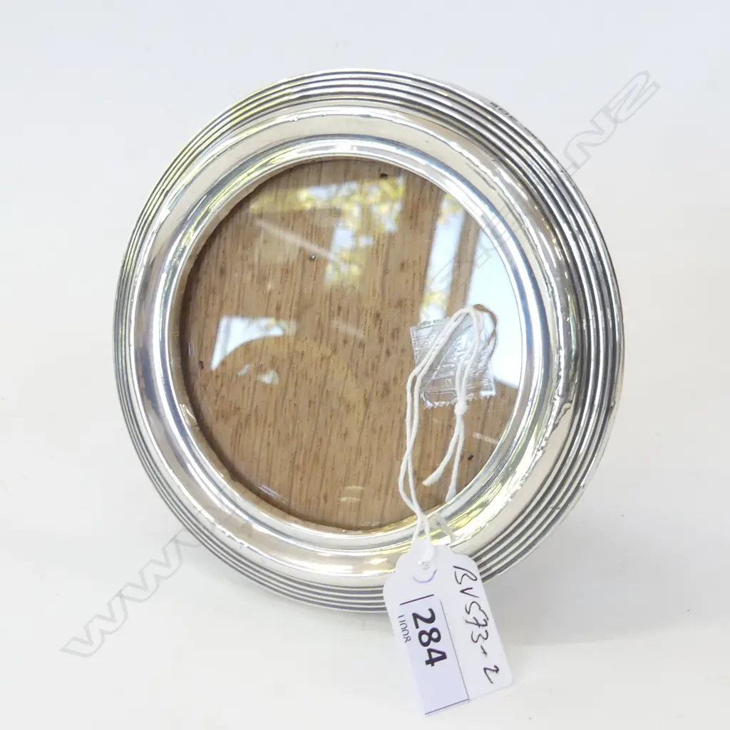 BIRMINGHAM 1919 SILVER CIRCULAR PICTURE FRAME Dia.130mm Image 1++