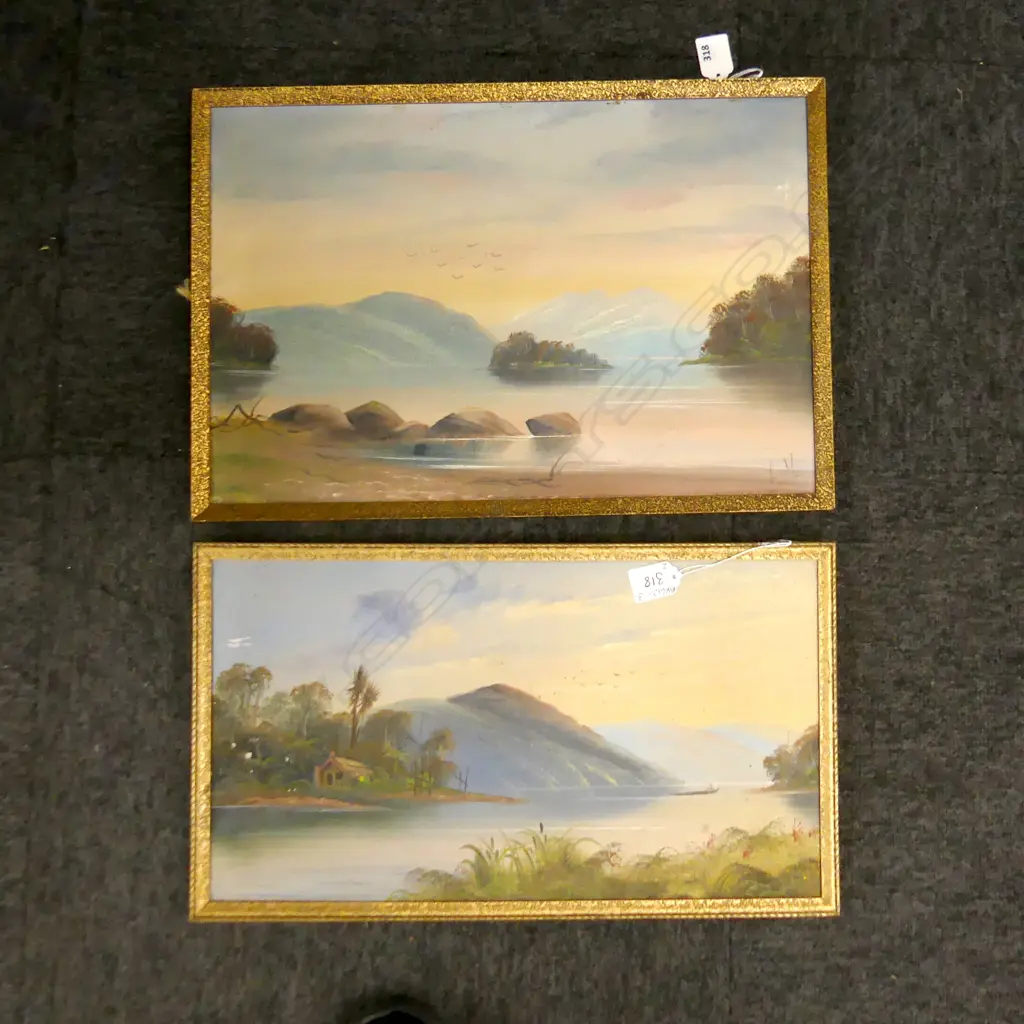 2 NZ SCENE OILS ON BOARD, BOTH SIGNED (L.M & NESBIT)  (335 X 290MM &430 X 240MM) Image 1++