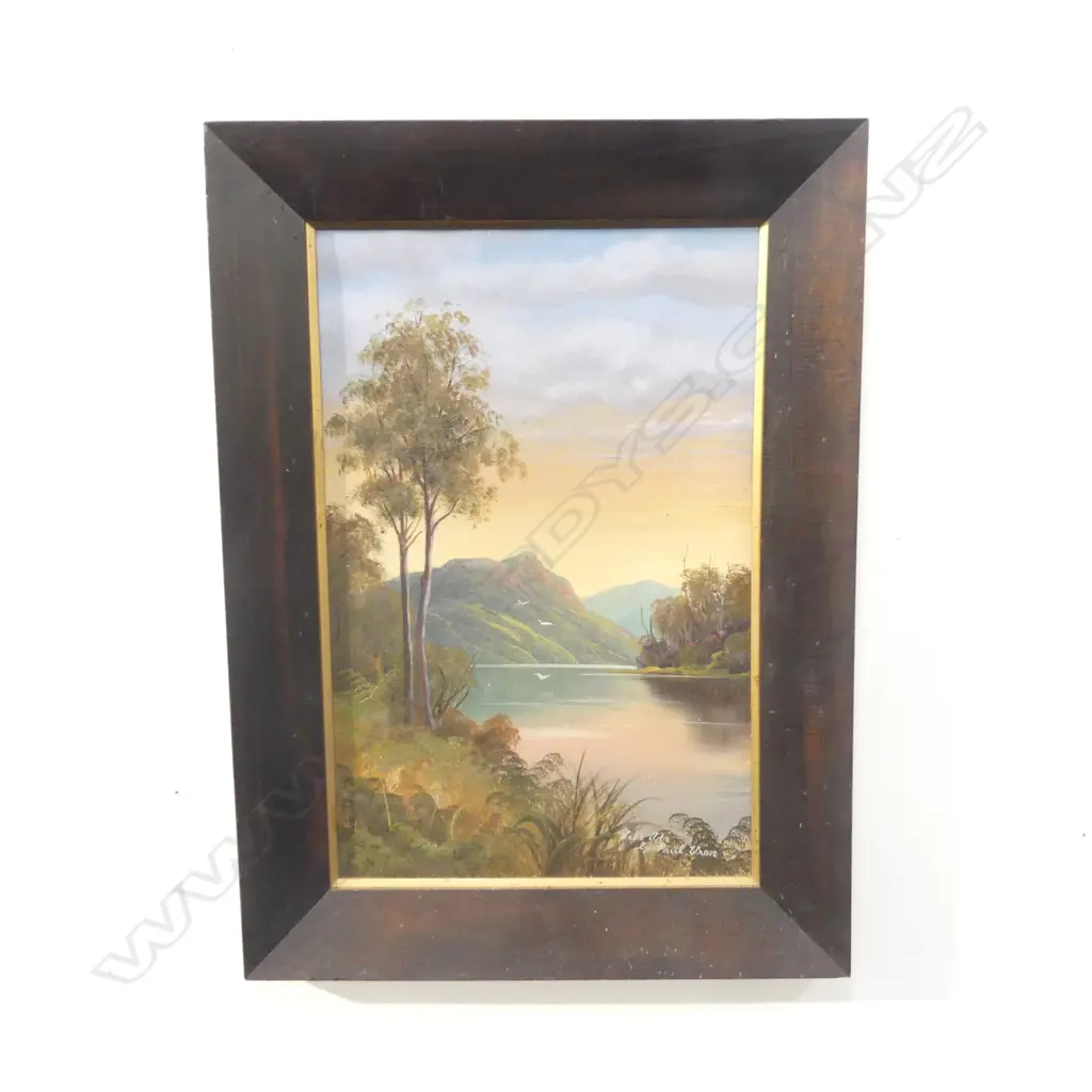 PAUL WREN  'LAKE ATA' OIL ON BOARD, SIGNED 440 X 280MM Image 1++
