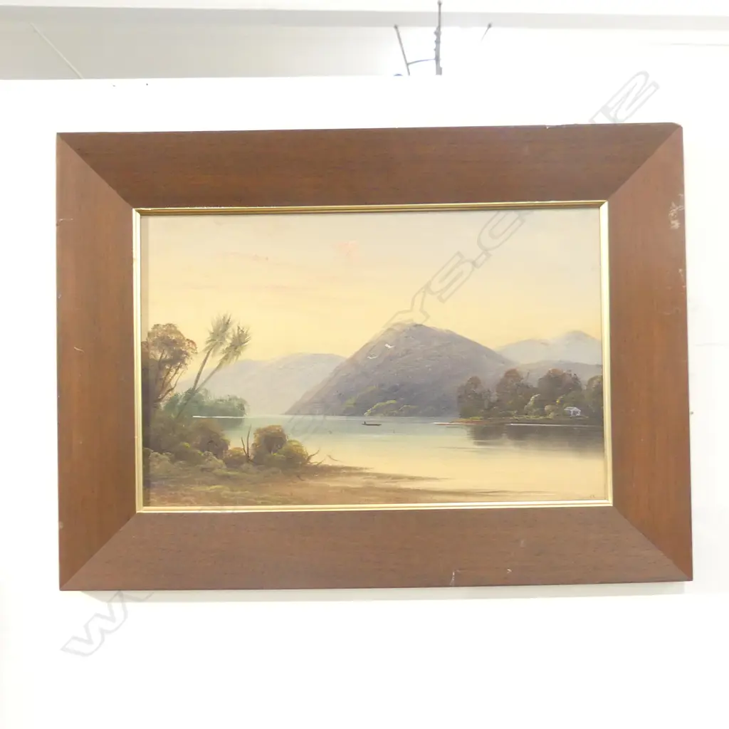 H T GARRATT, NZ SCENE, OIL ON BOARD, SIGNED, 410 X 260MM Image 1++