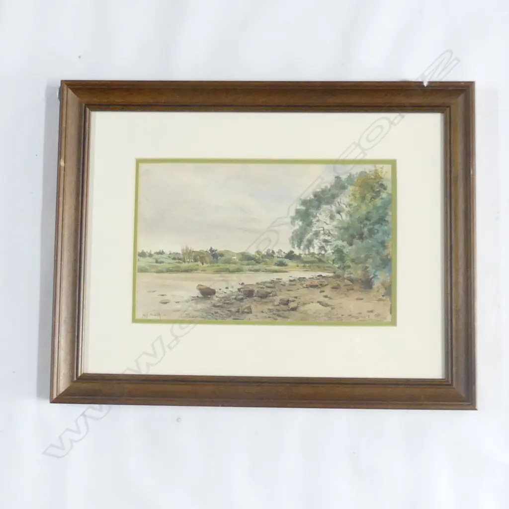 SMITH, M.J. (NZ 20thC), Auckland Harbour near Orakei c.1920, W/C, signed, 200mm x 310mm Image 1++