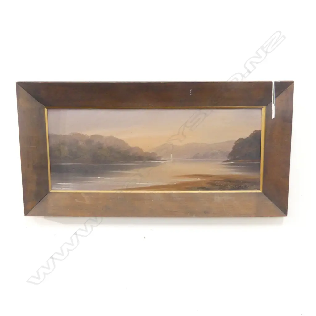PAUL O'BRIEN 'PELOROUS SOUND' OIL ON BOARD, C1912' SIGNED  590 X 225MM Image 1++