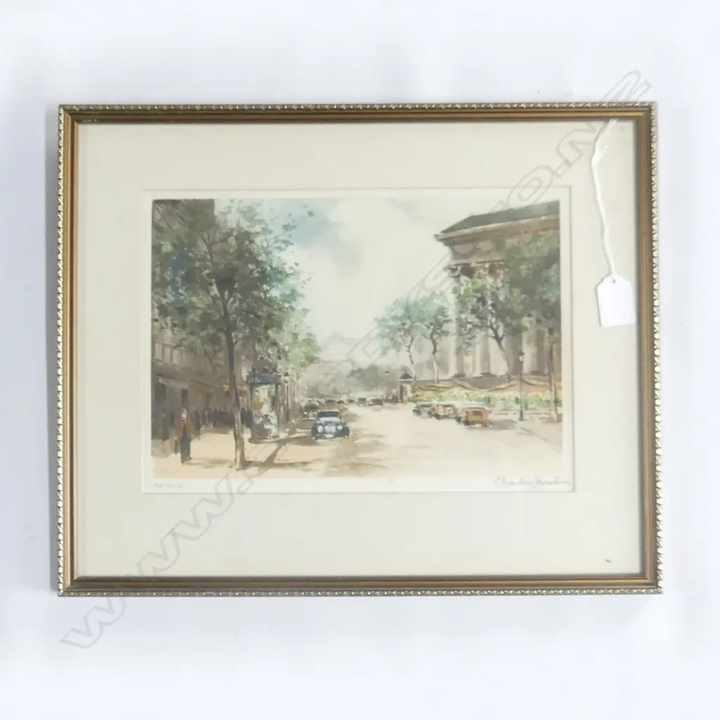 MOUTON, Charles (France 20thC), Paris with River Seine & Notre Dame, Ltd Ed. print, signed, 166/500, 210mm x 300mm Image 1++