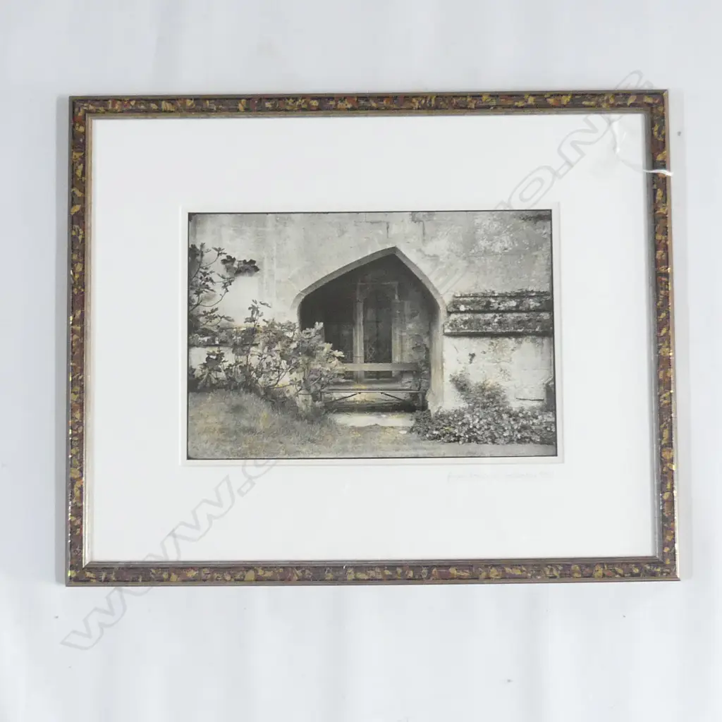 STEVENS, Bede (NZ), Church Window with Flowers, Photograph, signed, 200mm x 300mm Image 1++