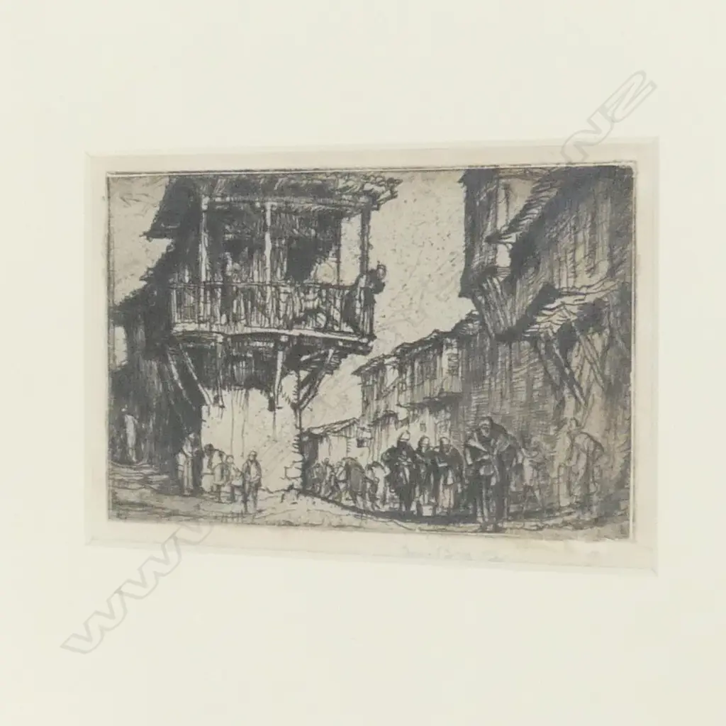 FRANK BRANGWYN SIGNED ETCHING;  150 X 90MM + SIGNED ETCHING 'CHELSEA EMBANKMENT 'SW '82 110 X 125MM Image 1++
