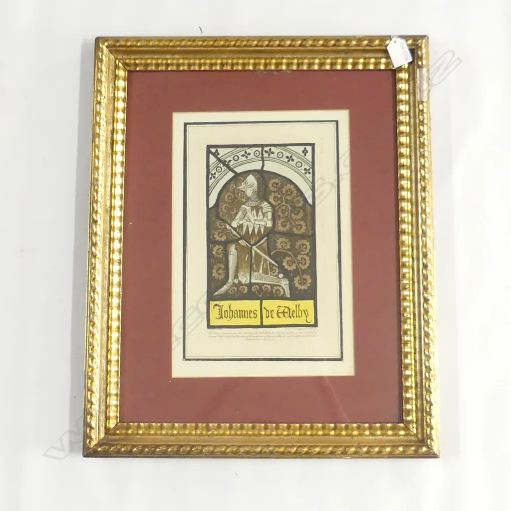 FOWLER, William (UK 1761-1832), Johannes de Welby, Bookplate (print), signed & dated 1808, 340mm x 210mm Image 1++