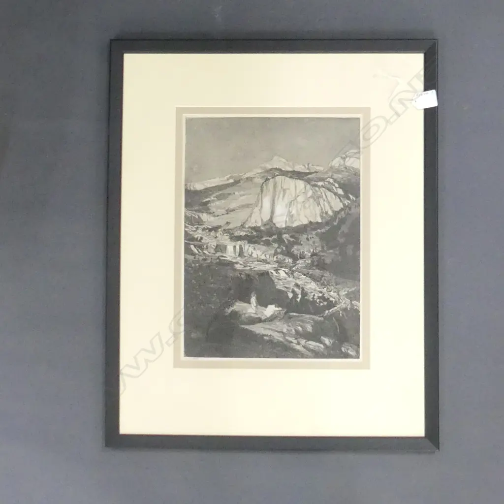 MAX KLINGER, MOUNTAIN SCENE, ETCHING, 260 X 360MM Image 1++