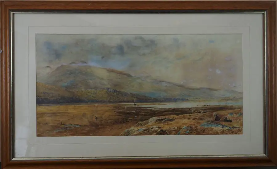 SURTEES, John (UK 1819-1915), The Estuary, W/C, signed, 60mm x 740mm Image 1++