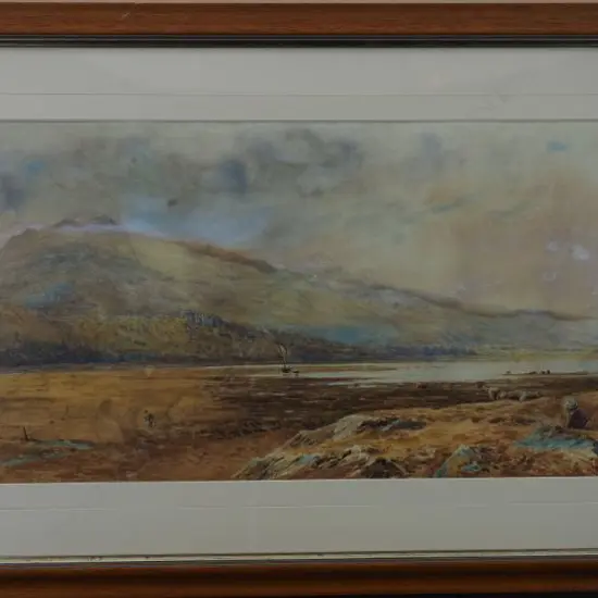 SURTEES, John (UK 1819-1915), The Estuary, W/C, signed, 60mm x 740mm