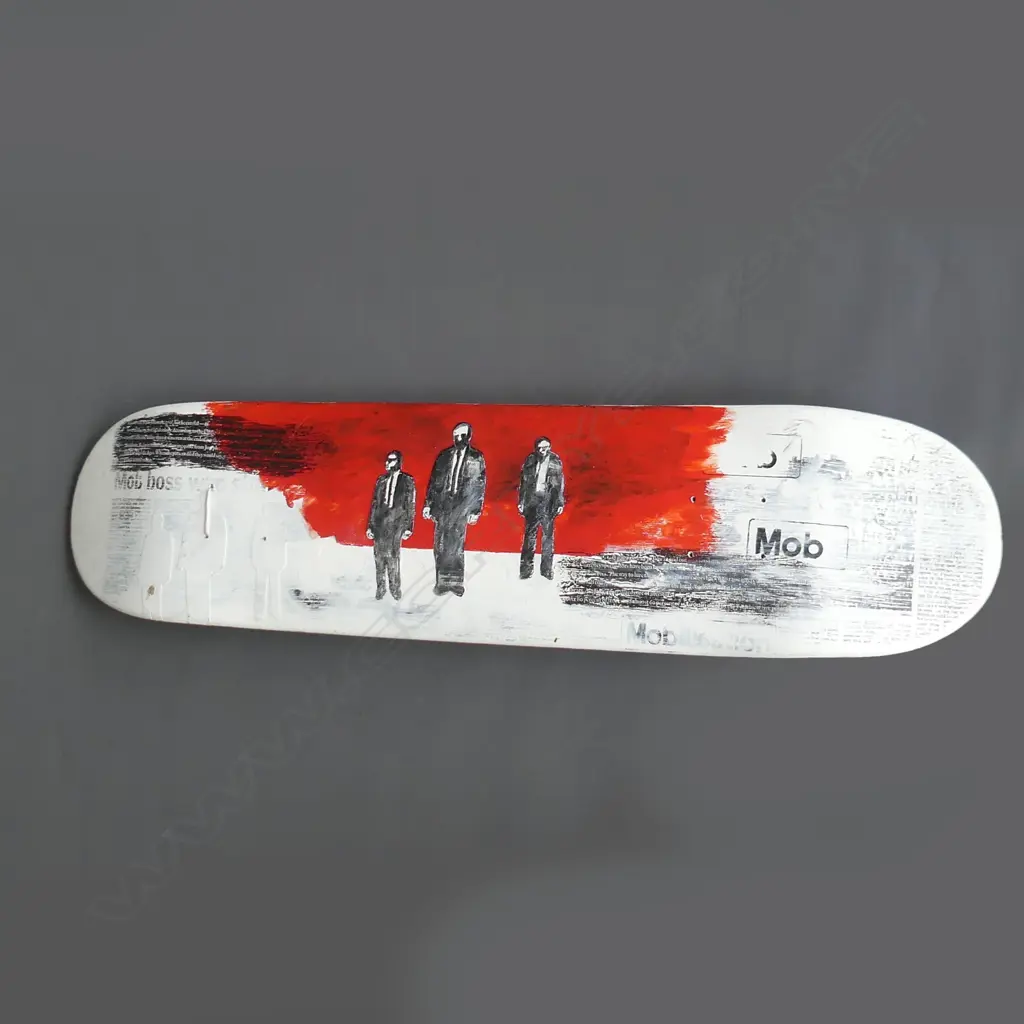 AMELIA BYWATER PAINTED SKATEBOARD DECK. 2001  785 X 190MM Image 1++