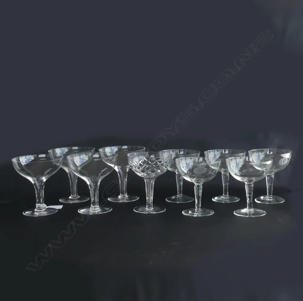 10 ASST. CHAMPAGNE GLASSES (5 HOLLOW STEM) H.115mm Image 1++
