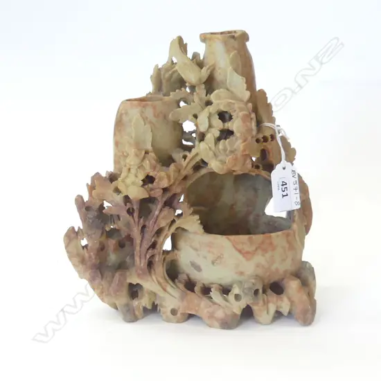 C1913 SOFT JADE  STONE CARVING  H. 120MM