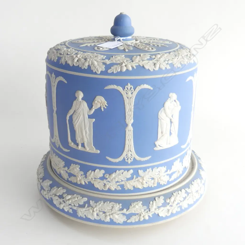 DUDSON CHEESE DOME & PLATE c.1840 275mm dia H.250mm  Image 1++