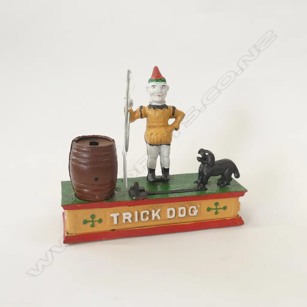 MECHANICAL BANK "TRICK DOG" 20CMX7CMX17CM Image 1++