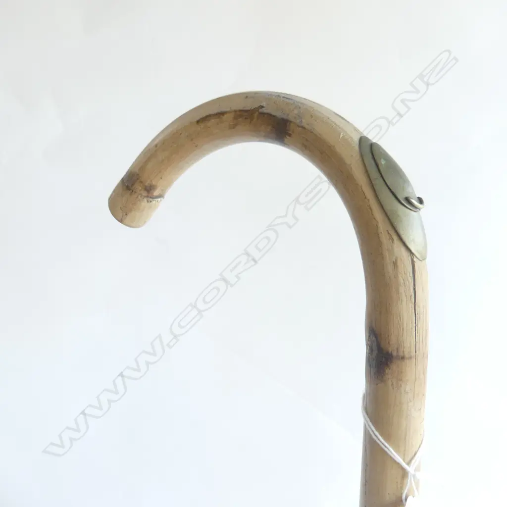 OLD BAMBOO HORSE MEASURING WALKING STICK w pull-out measure & spirit level set arm  Image 1++