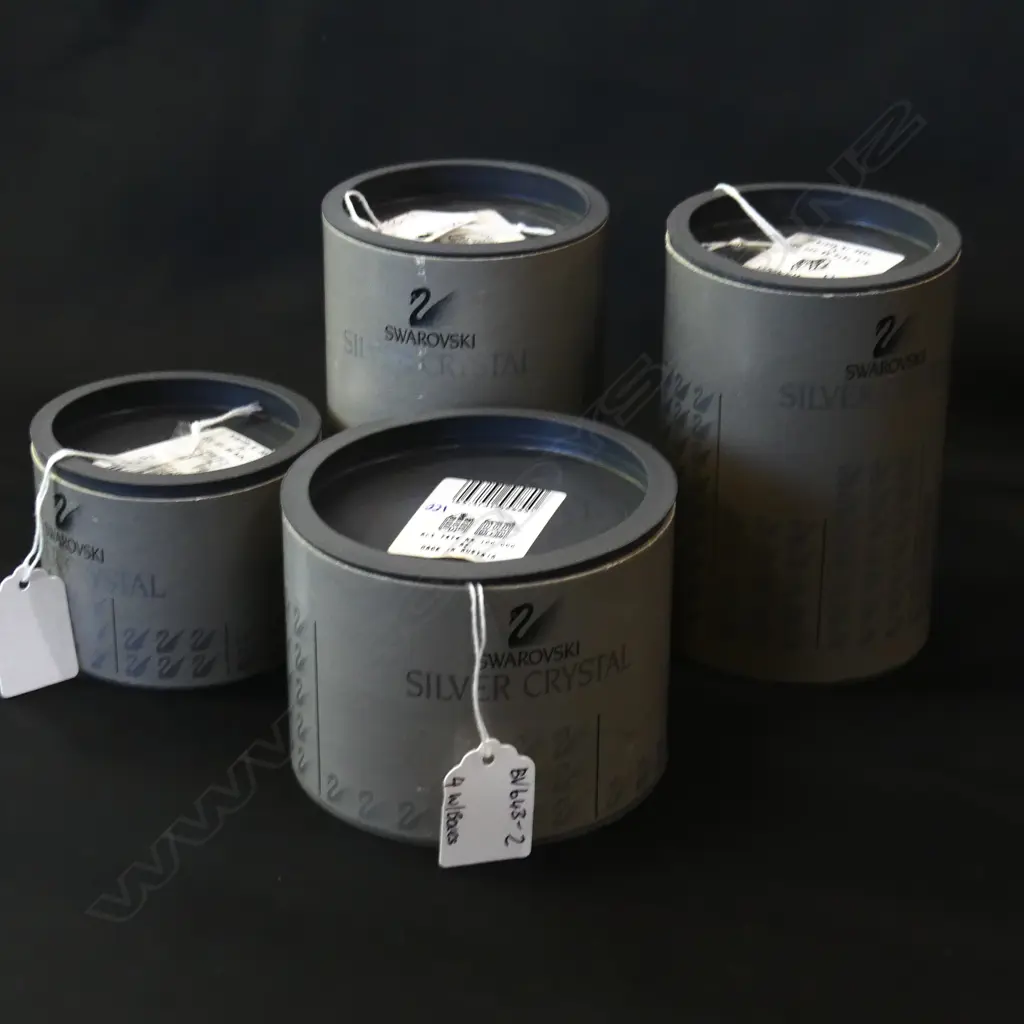 4 SWAROVSKI CRYSTAL BUILDINGS INCL CATHEDRAL (H. 60MM)  - ALL IN ORIGINAL BOXES Image 1++