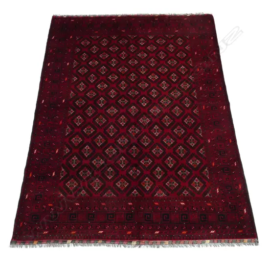 AFGHAN AKHAL GUL CARPET, WOOL PILE & HAND-KNOTTED,  280 x 200cm