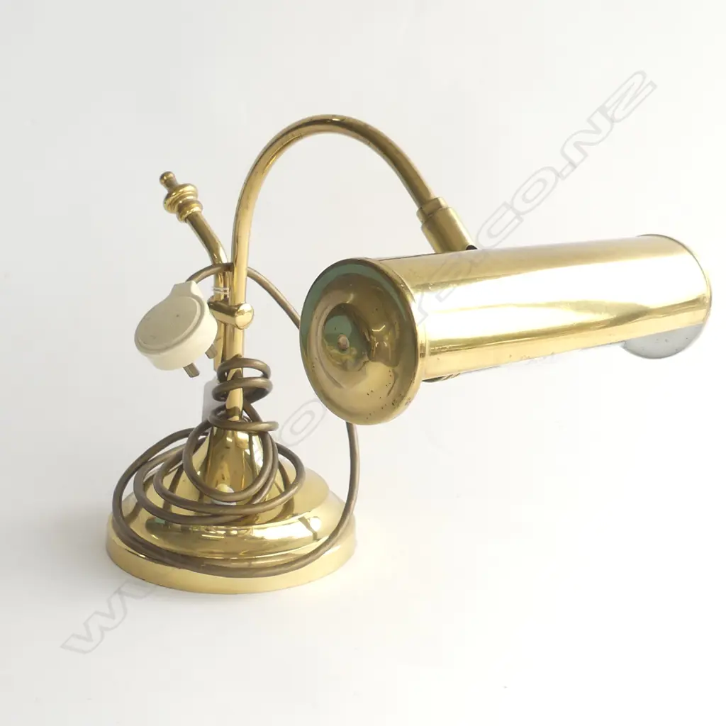 BRASS BANKERS LAMP W.220mm Image 1++