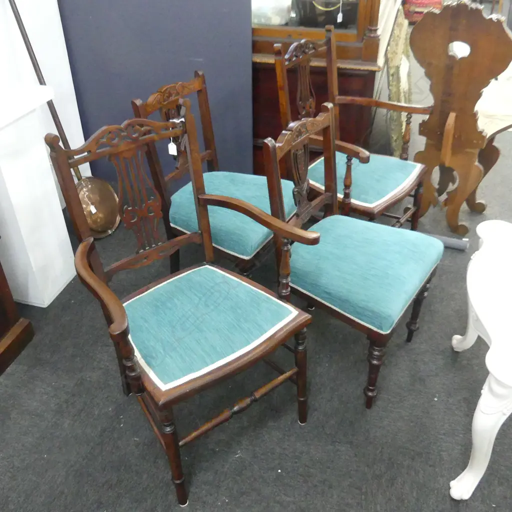 4 EDWARDIAN CHAIRS Image 1++