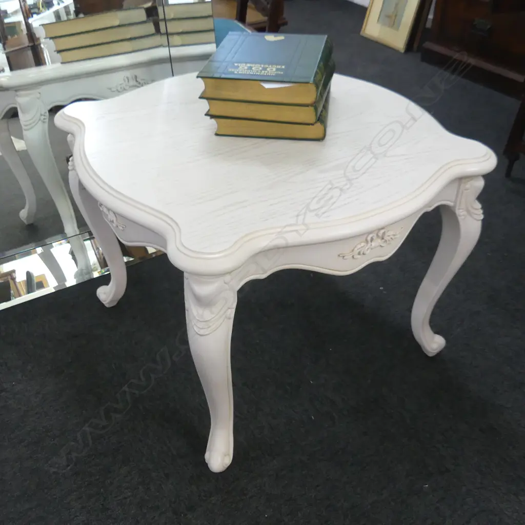 FRENCH PROVENCIAL SIDE TABLE 77CMX77CMX55CM Image 1++