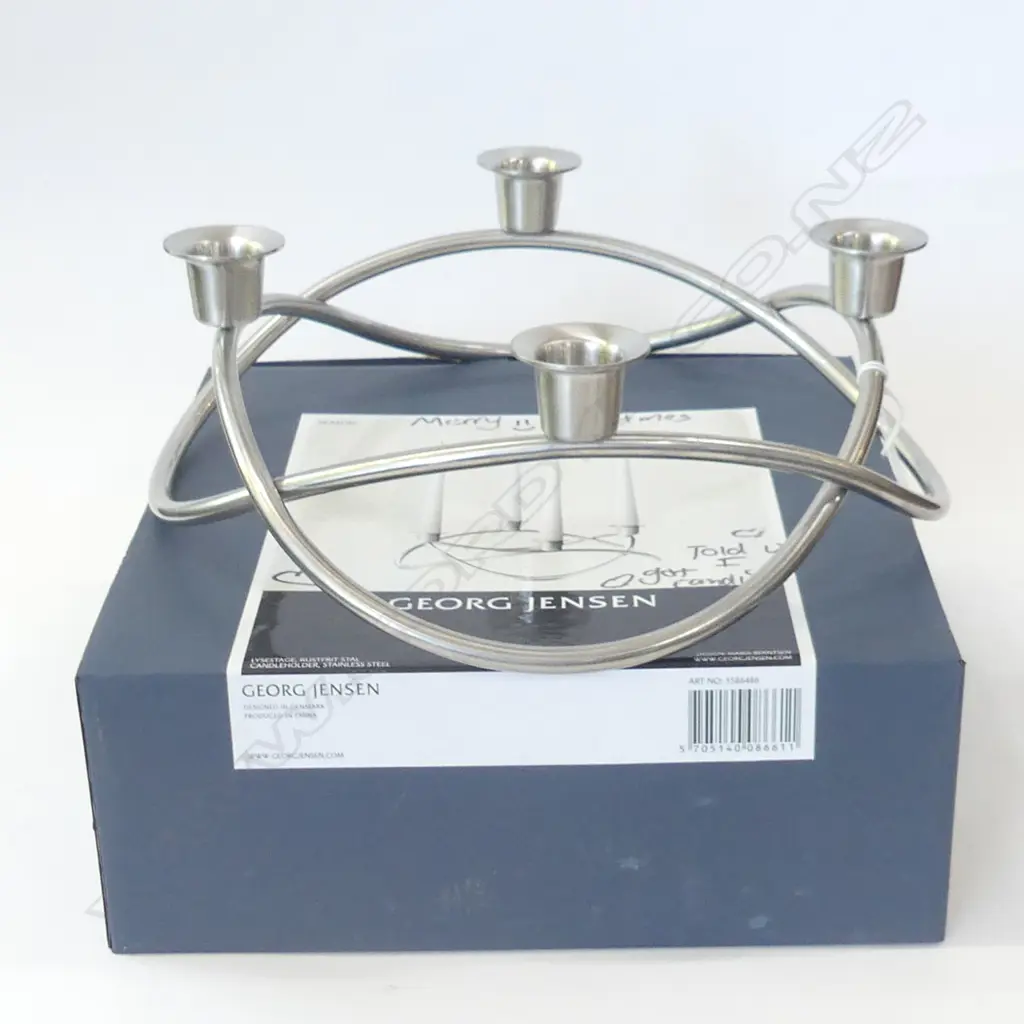 GEORG JENSEN 'SEASON' CANDELABRA, IN BOX Image 1++